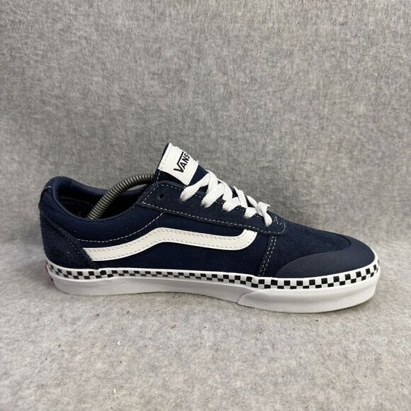 Vans Shoes Womens Size 6.5 Navy Blue & White Low Top Classic Skateboard Sneakers - Picture 7 of 9